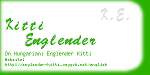 kitti englender business card